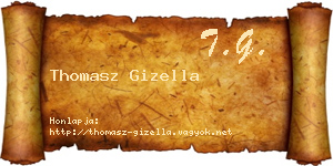 Thomasz Gizella névjegykártya