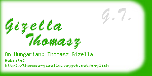 gizella thomasz business card